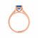 FLORENCE - Chatham® Medium Blue Sapphire 18k Rose Gold Solitaire Ring Lily Arkwright