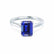 FLORENCE - Chatham® Medium Blue Sapphire 950 Platinum Solitaire Ring Lily Arkwright