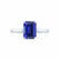 FLORENCE - Chatham® Medium Blue Sapphire 950 Platinum Solitaire Ring Lily Arkwright