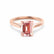 FLORENCE - Chatham® Champagne True Sapphire 18k Rose Gold Solitaire Ring Lily Arkwright