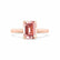 FLORENCE - Chatham® Champagne True Sapphire 18k Rose Gold Solitaire Ring Lily Arkwright