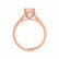 FLORENCE - Chatham® Champagne True Sapphire 18k Rose Gold Solitaire Ring Lily Arkwright