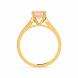 FLORENCE - Chatham® Champagne True Sapphire 18k Yellow Gold Solitaire Ring Lily Arkwright