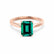 FLORENCE - Chatham® Green Emerald 18k Rose Gold Solitaire Ring Lily Arkwright