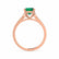 FLORENCE - Chatham® Green Emerald 18k Rose Gold Solitaire Ring Lily Arkwright