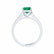FLORENCE - Chatham® Green Emerald 18K White Gold Solitaire Ring Lily Arkwright
