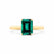 FLORENCE - Chatham® Green Emerald 18k Yellow Gold Solitaire Ring Lily Arkwright