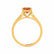 FLORENCE - Chatham® Padparadscha Sapphire 18k Yellow Gold Solitaire Ring Lily Arkwright