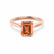 FLORENCE - Chatham® Padparadscha Sapphire 18k Rose Gold Solitaire Ring Lily Arkwright