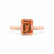 FLORENCE - Chatham® Padparadscha Sapphire 18k Rose Gold Solitaire Ring Lily Arkwright