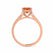 FLORENCE - Chatham® Padparadscha Sapphire 18k Rose Gold Solitaire Ring Lily Arkwright