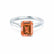 FLORENCE - Chatham® Padparadscha Sapphire 950 Platinum Solitaire Ring Lily Arkwright