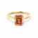 FLORENCE - Chatham® Padparadscha Sapphire 18k Yellow Gold Solitaire Ring Lily Arkwright