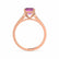FLORENCE - Chatham® Pink Sapphire 18k Rose Gold Solitaire Ring Lily Arkwright
