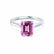 FLORENCE - Chatham® Pink Sapphire 18k White Gold Solitaire Ring Lily Arkwright
