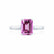 FLORENCE - Chatham® Pink Sapphire 18k White Gold Solitaire Ring Lily Arkwright