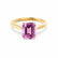 FLORENCE - Chatham® Pink Sapphire 18k Yellow Gold Solitaire Ring Lily Arkwright