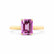 FLORENCE - Chatham® Pink Sapphire 18k Yellow Gold Solitaire Ring Lily Arkwright