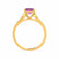 FLORENCE - Chatham® Pink Sapphire 18k Yellow Gold Solitaire Ring Lily Arkwright