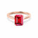 FLORENCE - Chatham® Ruby 18k Rose Gold Solitaire Ring Lily Arkwright