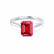 FLORENCE - Chatham® Ruby 18k White Gold Solitaire Ring Lily Arkwright