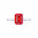 FLORENCE - Chatham® Ruby 18k White Gold Solitaire Ring Lily Arkwright