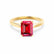 FLORENCE - Chatham® Ruby 18k Yellow Gold Solitaire Ring Lily Arkwright