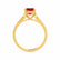 FLORENCE - Chatham® Ruby 18k Yellow Gold Solitaire Ring Lily Arkwright