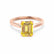 FLORENCE - Chatham® Yellow Sapphire 18k Rose Gold Solitaire Ring Lily Arkwright