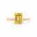 FLORENCE - Chatham® Yellow Sapphire 18k Rose Gold Solitaire Ring Lily Arkwright