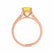FLORENCE - Chatham® Yellow Sapphire 18k Rose Gold Solitaire Ring Lily Arkwright