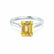 FLORENCE - Chatham® Yellow Sapphire 18k White Gold Solitaire Ring Lily Arkwright
