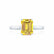FLORENCE - Chatham® Yellow Sapphire 18k White Gold Solitaire Ring Lily Arkwright