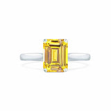 FLORENCE - Chatham® Yellow Sapphire 950 Platinum Solitaire Ring Lily Arkwright