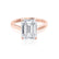 FLORENCE - Emerald Moissanite 18k Rose Gold Solitaire Ring Engagement Ring Lily Arkwright