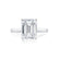 FLORENCE - Emerald Lab Diamond 18k White Gold Solitaire Engagement Ring Lily Arkwright