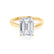 FLORENCE - Emerald Moissanite 18k Yellow Gold Solitaire Ring Engagement Ring Lily Arkwright