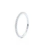 CECELIA - 1.65mm Micro Pavé Platinum Eternity Wedding Band Eternity Lily Arkwright