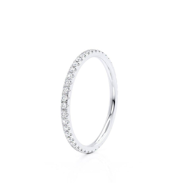 CECELIA - 1.65mm Micro Pavé Platinum Eternity Wedding Band Eternity Lily Arkwright