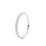 EMBER - 2.00mm Court Pavé 18k White Gold Eternity Wedding Band Eternity Lily Arkwright