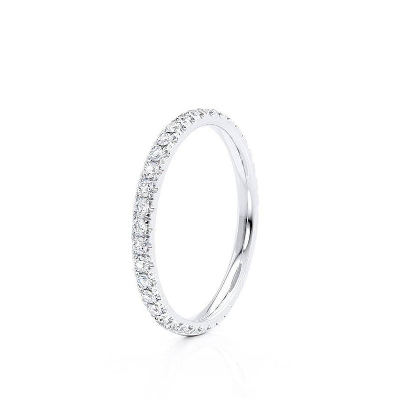 EMBER - Outlet 2.20mm Court Pavé Platinum 950 half set Eternity Wedding Band Eternity Lily Arkwright