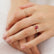 GISELLE - Chatham® Ruby & Diamond 18K White Gold Ring Engagement Ring Lily Arkwright