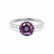 GISELLE - Chatham® Alexandrite & Diamond 950 Platinum Ring Engagement Ring Lily Arkwright