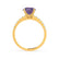 GISELLE - Chatham® Alexandrite & Diamond 18k Yellow Gold Ring Engagement Ring Lily Arkwright