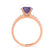 GISELLE - Chatham® Alexandrite & Diamond 18k Rose Gold Ring Engagement Ring Lily Arkwright