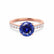 GISELLE - ChathamⓇ Lab Grown Blue Sapphire & Diamond 18k Rose Gold Solitaire Engagement Ring Lily Arkwright