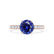 GISELLE - ChathamⓇ Lab Grown Blue Sapphire & Diamond 18k Rose Gold Solitaire Engagement Ring Lily Arkwright