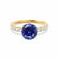 GISELLE - ChathamⓇ Lab Grown Blue Sapphire & Diamond 18k Yellow Gold Solitaire Engagement Ring Lily Arkwright