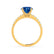 GISELLE - ChathamⓇ Lab Grown Blue Sapphire & Diamond 18k Yellow Gold Solitaire Engagement Ring Lily Arkwright