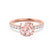 GISELLE - Chatham® Champagne True Sapphire & Diamond 18k Rose Gold Ring Engagement Ring Lily Arkwright